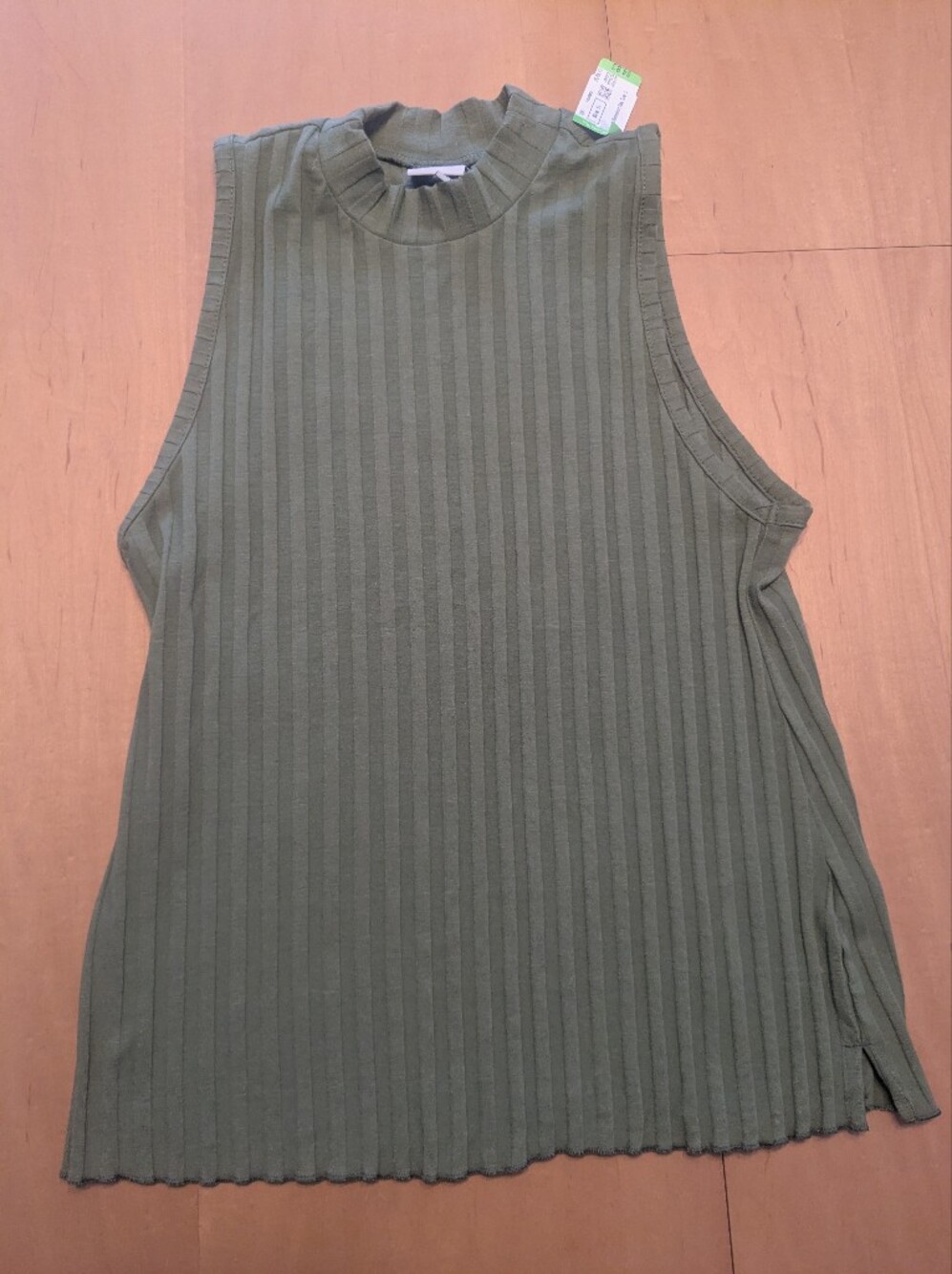 Green Ribbed Tank Top - A New Day